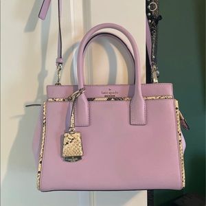 Lavender and Snake Kate Spade Top Handle Purse